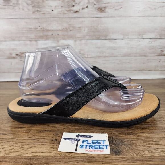 B.o.c. Cadore Womens Black Vegan Leather Flip Flop Sandals size 8 - Picture 1 of 7